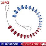 26 Bolt Nut Screw Thread Checker Set Inch Metric Gauge Measuring Inspection Tool
