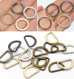 Large & Small D-Rings / O-Rings Flat Metal Welded Buckles for Leathercraft & Web