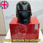 Iron Man MK5 Helmet Mask FULL BLACK - Voice Activated - 2026 Model - Brand New