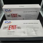2-Pack CM MZY LED Exit Sign Emergency Lights 120/277V Red UL Listed