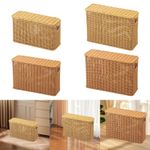 Imitation Rattan Storage Basket Hand Woven Basket Rectangular Long Narrow