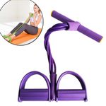 Yoga Pedal Puller Resistance Band 4/6 Tube Abdomen Waist Leg Trainer UK Stock