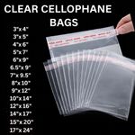 A2 A4 C4 A5 C5 C6 DL SELF SEAL CLEAR CELLO CARD BAGS CELLOPHANE OPP SWEET BAGS