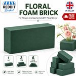 6x Premium Wet Florist Foam Bricks Floral Flower Fresh Display Arrangement UK