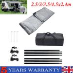 For Caravan Campervan Awning Canopy Sun Shade Shelter with Poles 2.5-4.5mx2.4m