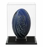 Rugby Ball Acrylic Display Case with a Choice of Base Styles