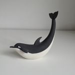 Highbank Porcelain Figurine Lochgilphead Scotland Black Dolphin Orca Whale