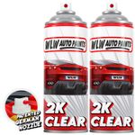 X2 2k Clear Coat Lacquer Aerosol Spray 400ml Fast Drying High Gloss Solid
