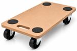 200kg Wheeled Platform Dolly Furniture Transporter Roller Trolley Wooden Board