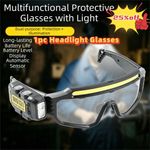 1xSafety LED Glasses Headlights Outdoor Cycling Headlights Work Lights Eyeglass