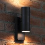 Auraglow Dusk Till Dawn Daylight Sensor Up & Down Outdoor LED Wall Light - Black