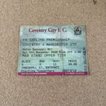 2000 Coventry City V Manchester United Ticket