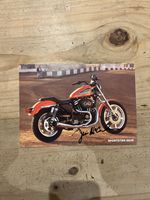 Postcard of a Harley-Davidson XL883R Sportster motorcycle With Signature