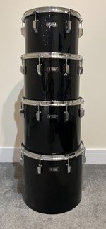 Vintage Tama Concert Toms - Black Piano