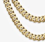 9ct Yellow Gold on Silver Heavy Solid CUBAN Curb Chain 16 18 20 22 24 26 30 inch