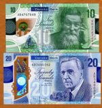 SET Ireland Northern, Danske Bank,10; 20 pounds, 2017-2019 P-New, Polymer, UNC