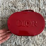 Dior Red Make-Up Bag Cosmetic Case with Zip Zipper Closure