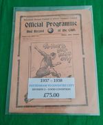 Tottenham Hotspur V Coventry City Football Programme VGC Div Two 1937/38