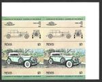 Nevis $3 Automobiles, Pierce Arrow, Vintage Cars, MNH Imperf Block #M2247