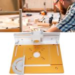Woodworking Router Lift Kit - Aluminum Router Table Insert Plate W/ Miter Gauge