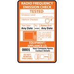 Personalised Microwave Emission Test Labels for Portable Appliance Testing