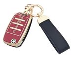 TPU Key Fob Cover fit for Kia Sorento Sportage Rio Soul Forte Optima Carens Red