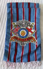 Rare Vintage 1970 Manchester City European Cup Winners Cup Scarf Signet Scotland