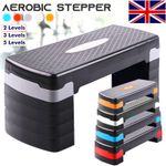 Aerobic Stepper Adjustable Height 2-3-5 Levels Exercise Stepper for Home Yoga