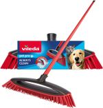 Vileda Pet Pro Always Clean Broom Rubber Pet Hair Remover Red W32cm L55.5cm D7cm