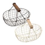 Egg Basket Fruit Basket Picnic Storage Basket With Farmhouse Design, for Kitchen
