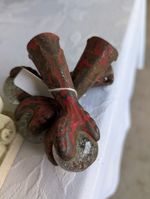 ** Set Of 3- ANTIQUE - CLAW FEET for PIANO or ORGAN STOOL- BRASS**