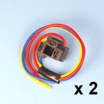2 x H4 3 Pin Headlight Replacement Repair Bulb Holder Connector Plug Wire Socket