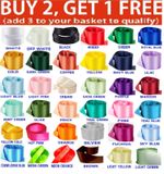 Satin Ribbon 50mm 2" inch 5cm many Colrs Buy 2 & Get 1 Free Must add 3 in basket
