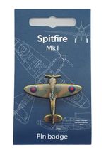 Spitfire 3D Enamel Pin Badge (Royal Air Force fighter aircraft World War II)