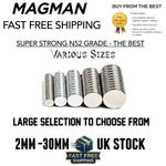 N52 High-Grade Magnetic Fasteners  (2mm - 30mm) Round,Disc, Countersunk Magnets