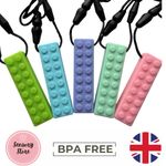 Brick Chew Necklace Chewlery Kids Adults Autism ADHD Biting Sensory Teething UK