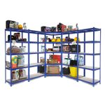 1 Corner Garage Racking/Shelving & 4 x 900mm Bays Metal Heavy Duty Shelving