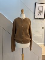 Pure Cashmere Cardigan In Camel Colour, Size L