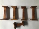 Antique Oak Retail Display Stands / Cake Stands X 5