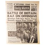 Read All About It! Replica Newspaper - Battle of Britain - June 19th 1940