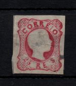 Portugal 1855 25R pale rose SG22 mint with faults WS40164