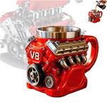V6 Engine Mug, Retro Engine Coffee Mug, V8 Engines Cup, 3D Mechanical Coffee Cup