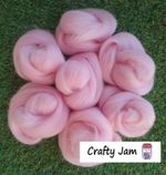 Needle Felting Perfectly Pink Corriedale/Merino. Felting Wool Rovings 45g