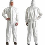 Disposable Coveralls White Hood Paper Suit Painters Protective Overalls Suit UK