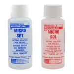 Microscale Industries Micro Sol & Micro Set MI-1 & MI-2 Decal Solutions (2-Pack)