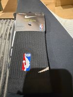 Nike Elite Crew Basketball Crew Socks Size L Black/White NBA Logo