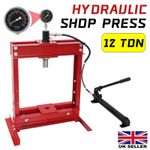 Hydraulic Shop Press 12 T H-Frame Shop Press with Press Plate & H-Shaped Base UK