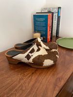 Cow print wooden clogs | Sanita | Danish Design | Size 38 / UK 5