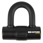 OXFORD HD MAX BLACK STEEL MOTORCYCLE DISC LOCK PADLOCK D LOCK U LOCK LK310