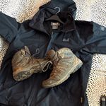 Jack Wolfskin Texapore Waterproof Hooded Jacket Black XXL & Size 10 Walking Shoe